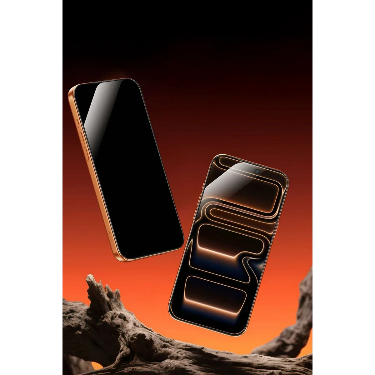 HDD Apple iPhone 17 Pro Max Rift Hayalet Cam Ekran Koruyucu - Siyah