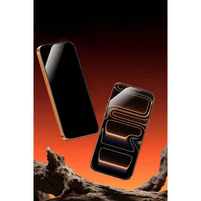 HDD Apple iPhone 17 Pro Max Rift Hayalet Cam Ekran Koruyucu - Siyah
