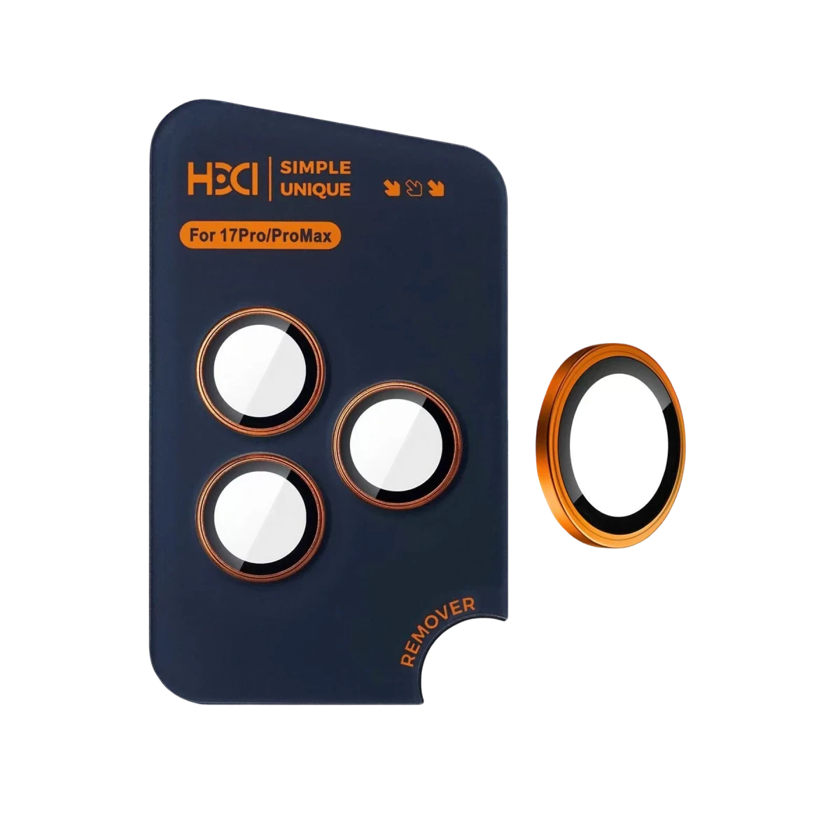 HDD Apple iPhone 17 Pro Max Torres Kamera Lens Koruyucu - Turuncu