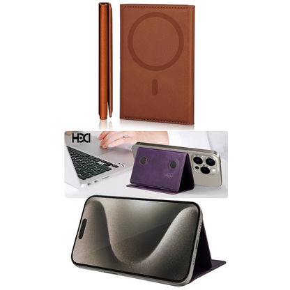 HDD HS-013 Stant Özellikli Magsafe Kartlık - Çöl Titanyum