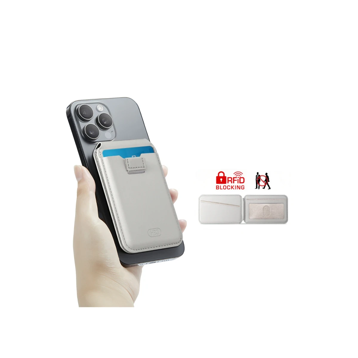 HDD HS-020 Namib Stant Özellikli Magsafe Kartlık - Titan Gri