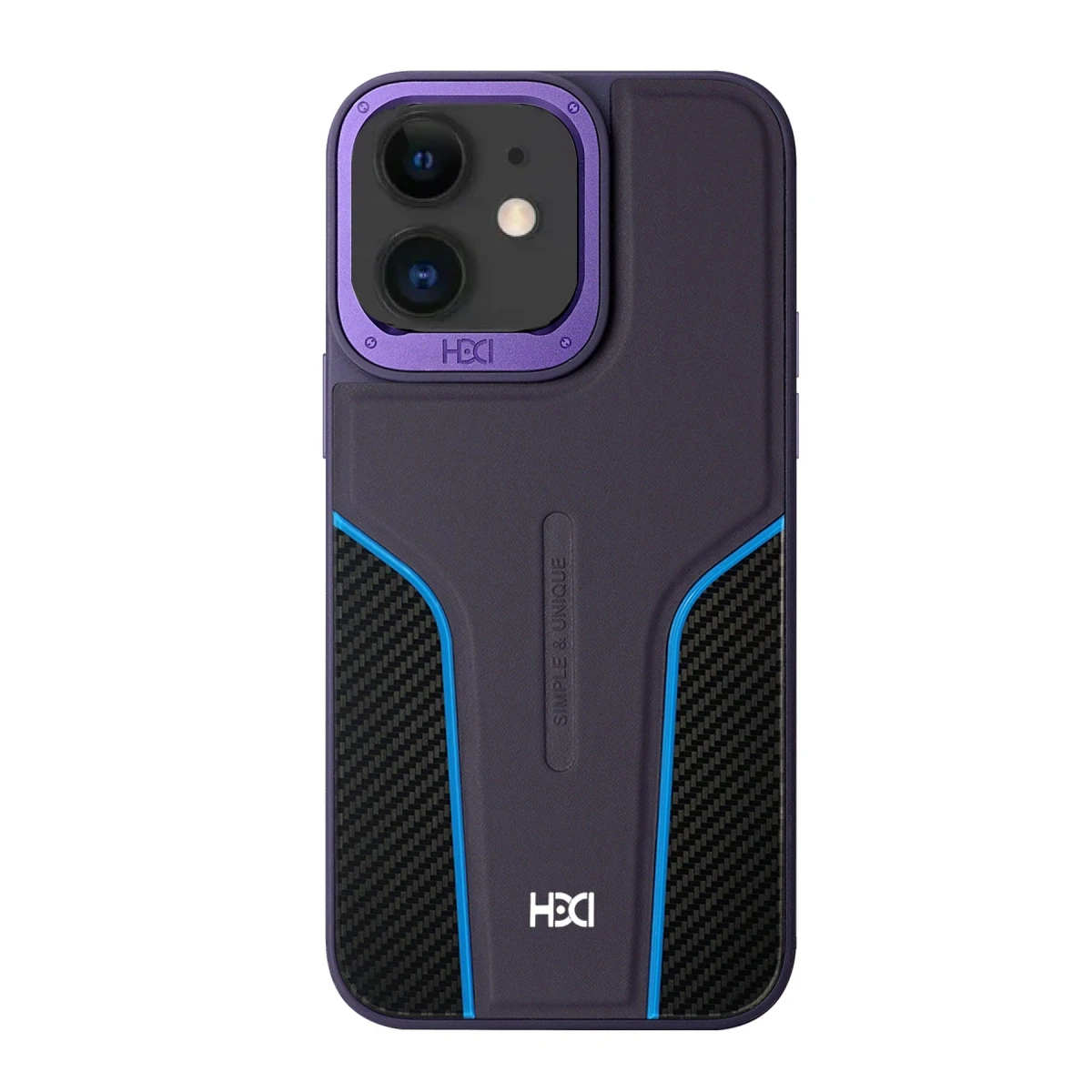 HDD Apple iPhone 11 HBC-264 Lambor Karbon Fiber Sport Kapak - Derin Mor