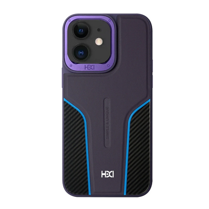 HDD Apple iPhone 11 HBC-264 Lambor Karbon Fiber Sport Kapak - Derin Mor