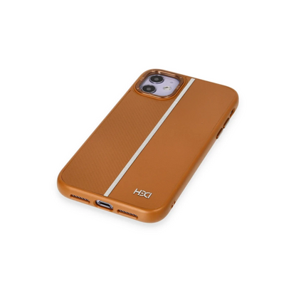 HDD Apple iPhone 11 Kılıf HBC-155 Lizbon Kapak - Kahverengi