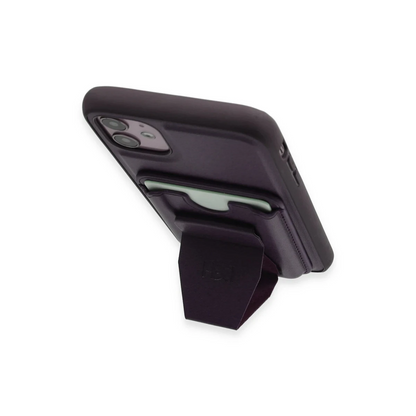 HDD Apple iPhone 11 Kılıf HD Deri Luxury Magnet Kartvizitli Kapak - Derin Mor