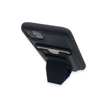 HDD Apple iPhone 11 Kılıf HD Deri Luxury Magnet Kartvizitli Kapak - Lacivert