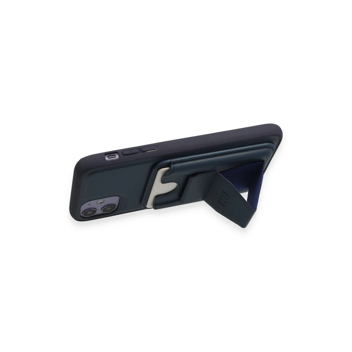 HDD Apple iPhone 11 Kılıf HD Deri Luxury Magnet Kartvizitli Kapak - Lacivert