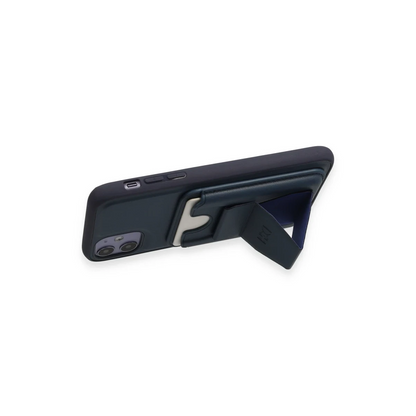 HDD Apple iPhone 11 Kılıf HD Deri Luxury Magnet Kartvizitli Kapak - Lacivert