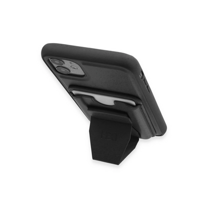 HDD Apple iPhone 11 Kılıf HD Deri Luxury Magnet Kartvizitli Kapak - Siyah