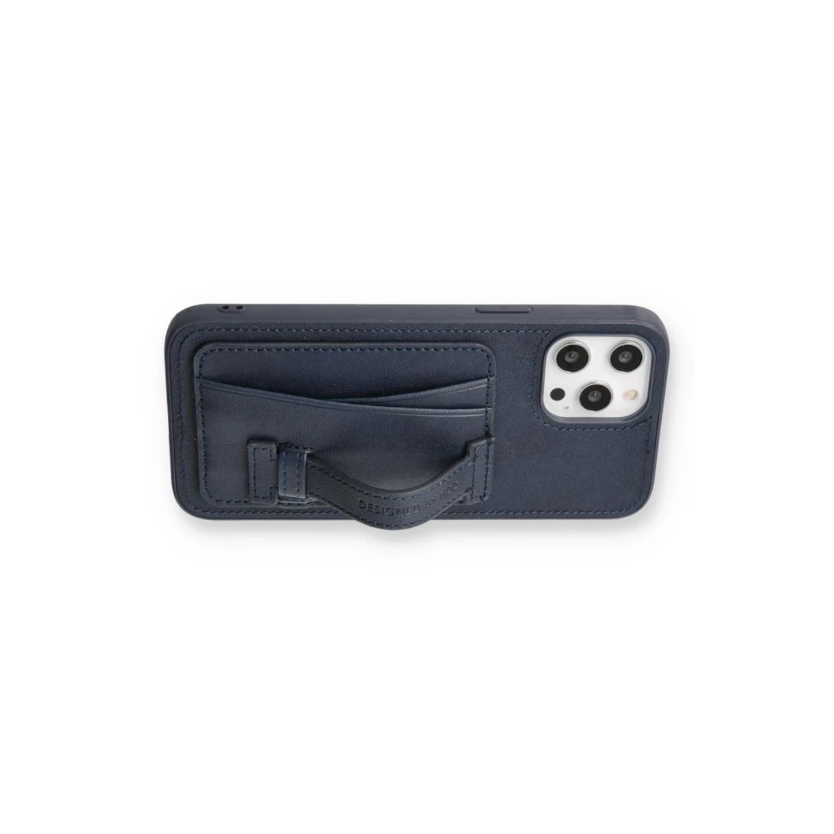 HDD Apple iPhone 12 Pro Max Kılıf HD Deri Kartvizitli Kapak - Lacivert