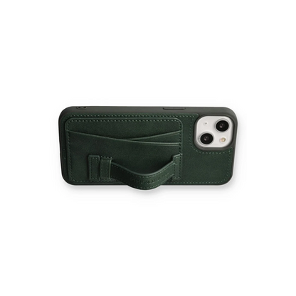 HDD Apple iPhone 13 Kılıf HD Deri Kartvizitli Kapak - Yeşil