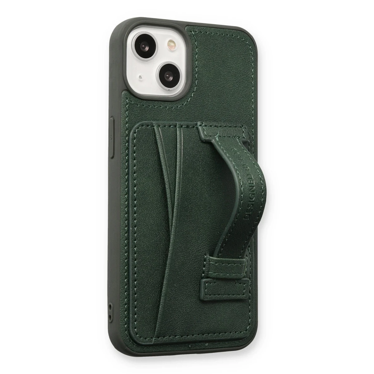 HDD Apple iPhone 13 Kılıf HD Deri Kartvizitli Kapak - Yeşil