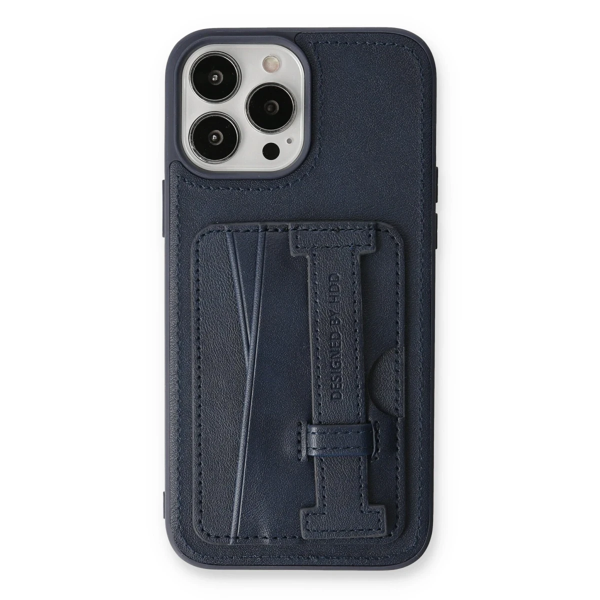 HDD Apple iPhone 13 Pro Kılıf HD Deri Kartvizitli Kapak - Lacivert