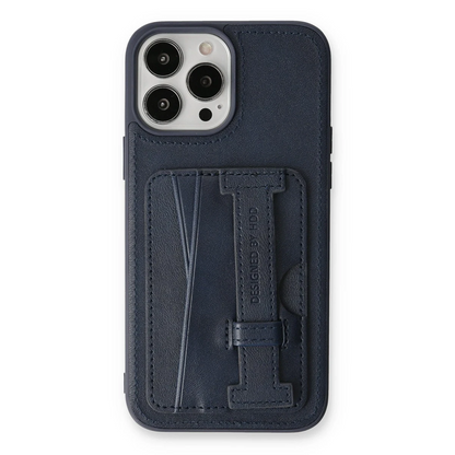 HDD Apple iPhone 13 Pro Kılıf HD Deri Kartvizitli Kapak - Lacivert