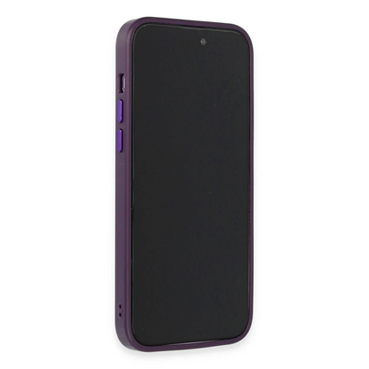 HDD Apple iPhone 14 Pro Kılıf HBC-160 Almera Taşlı Kapak - Derin Mor