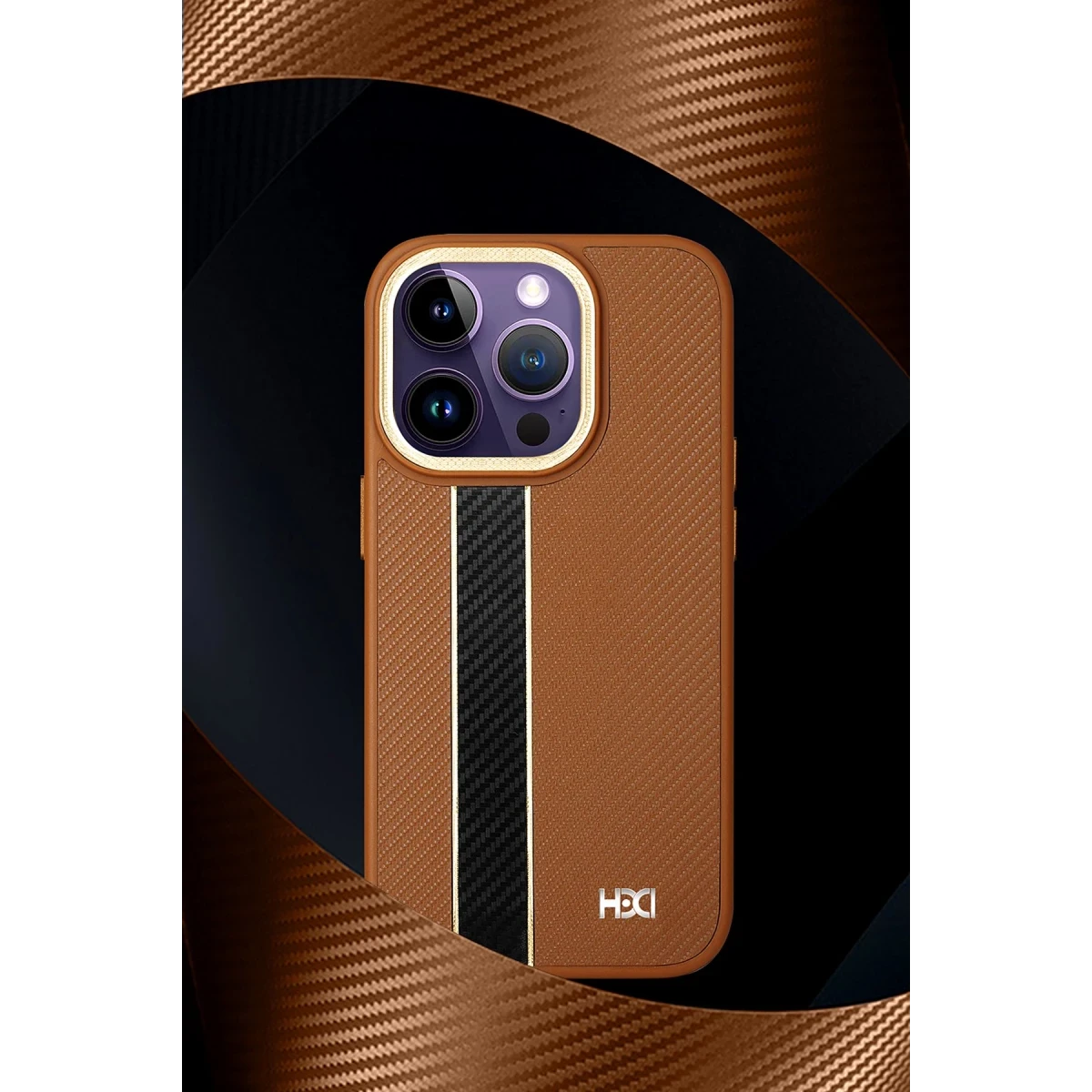 HDD Apple iPhone 14 Pro Kılıf HBC-163 Times Kapak - Kahverengi