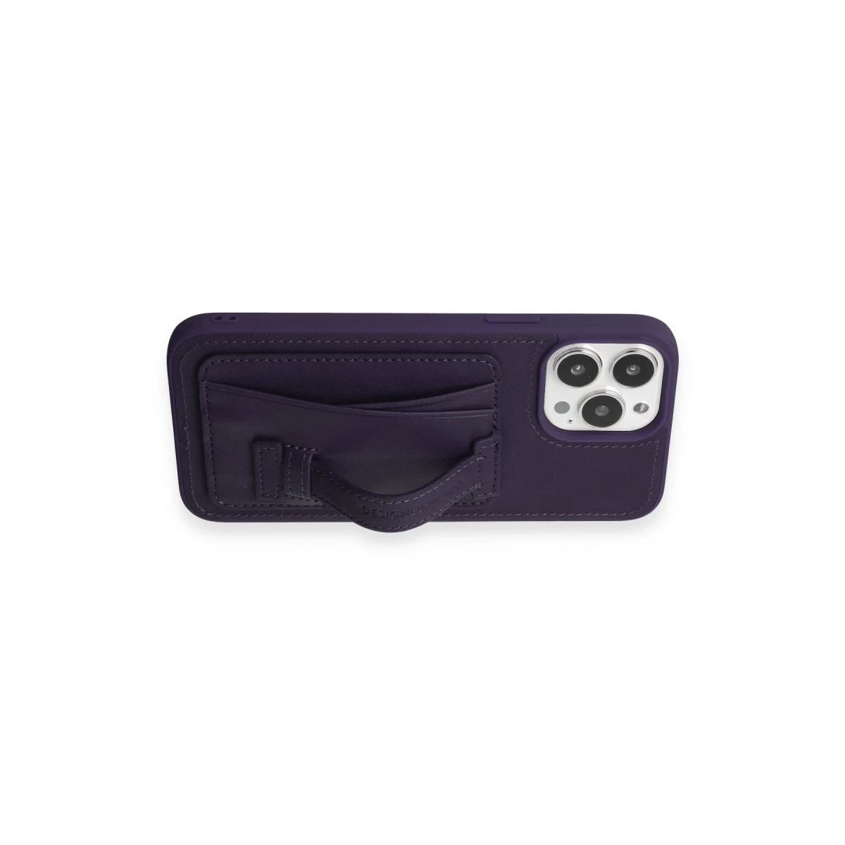 HDD Apple iPhone 14 Pro Kılıf HD Deri Kartvizitli Kapak - Derin Mor