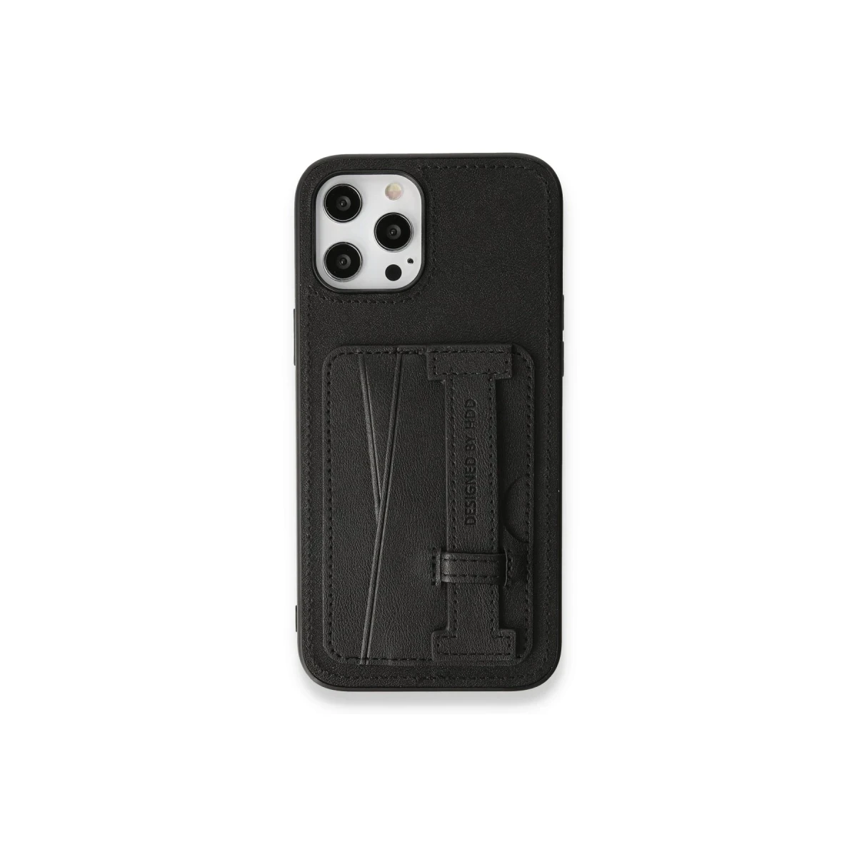 HDD Apple iPhone 14 Pro Kılıf HD Deri Kartvizitli Kapak - Siyah