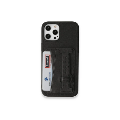 HDD Apple iPhone 14 Pro Kılıf HD Deri Kartvizitli Kapak - Siyah