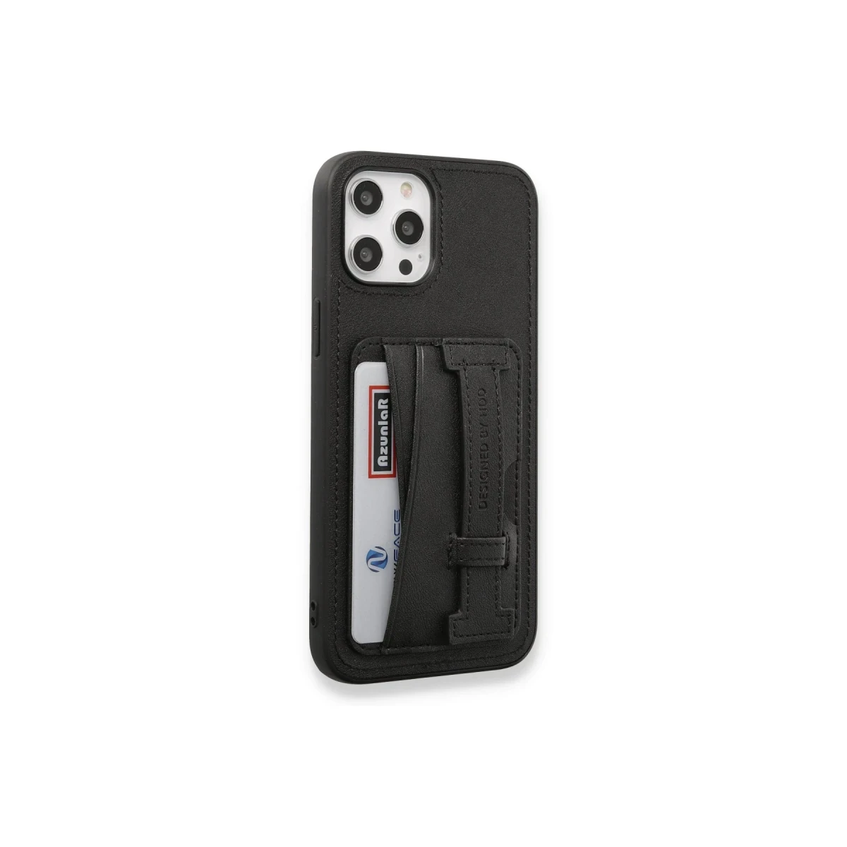 HDD Apple iPhone 14 Pro Kılıf HD Deri Kartvizitli Kapak - Siyah