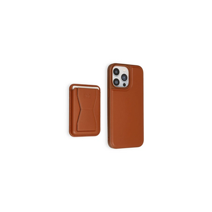 HDD Apple iPhone 14 Pro Kılıf HD Deri Luxury Magnet Kartvizitli Kapak - Kahverengi
