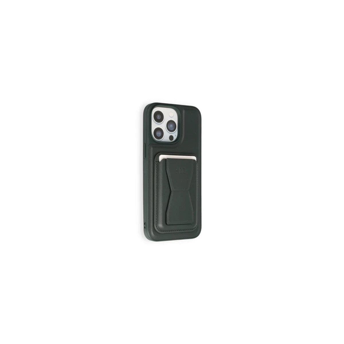 HDD Apple iPhone 14 Pro Kılıf HD Deri Luxury Magnet Kartvizitli Kapak - Koyu Yeşil