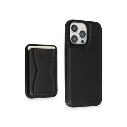 HDD Apple iPhone 14 Pro Kılıf HD Deri Luxury Magnet Kartvizitli Kapak - Siyah