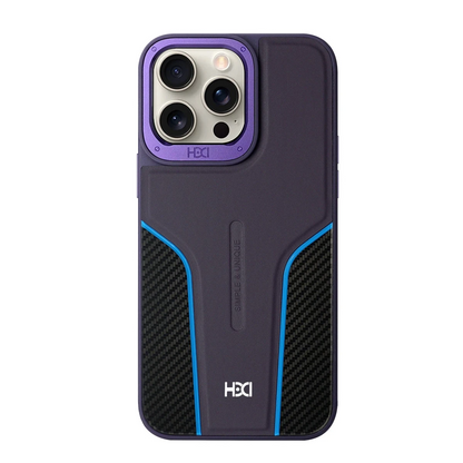 HDD Apple iPhone 14 Pro Max HBC-264 Lambor Karbon Fiber Sport Kapak - Derin Mor