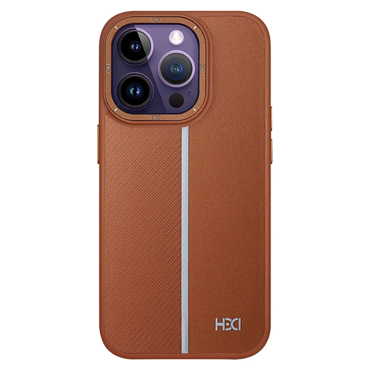 HDD Apple iPhone 14 Pro Max Kılıf HBC-155 Lizbon Kapak - Kahverengi