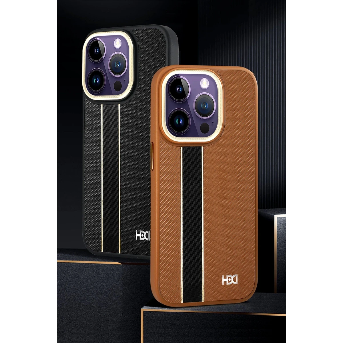 HDD Apple iPhone 14 Pro Max Kılıf HBC-163 Times Kapak - Siyah