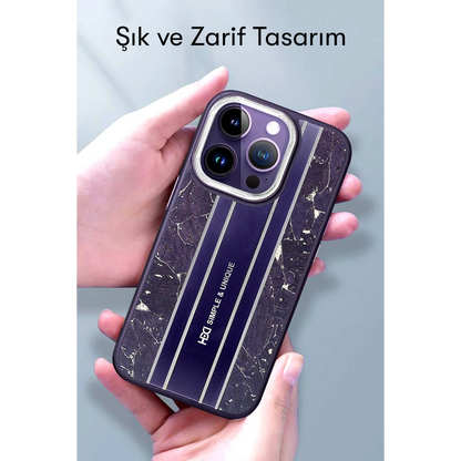 HDD Apple iPhone 14 Pro Max Kılıf HBC-188 Astra Kapak - Kahverengi