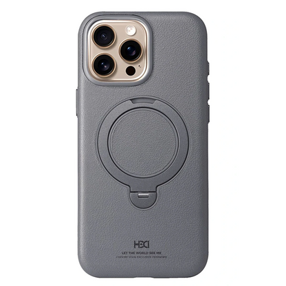 HDD Apple iPhone 14 Pro Max Vapor Deri Magsafe Standlı Kılıf - Titan Gri