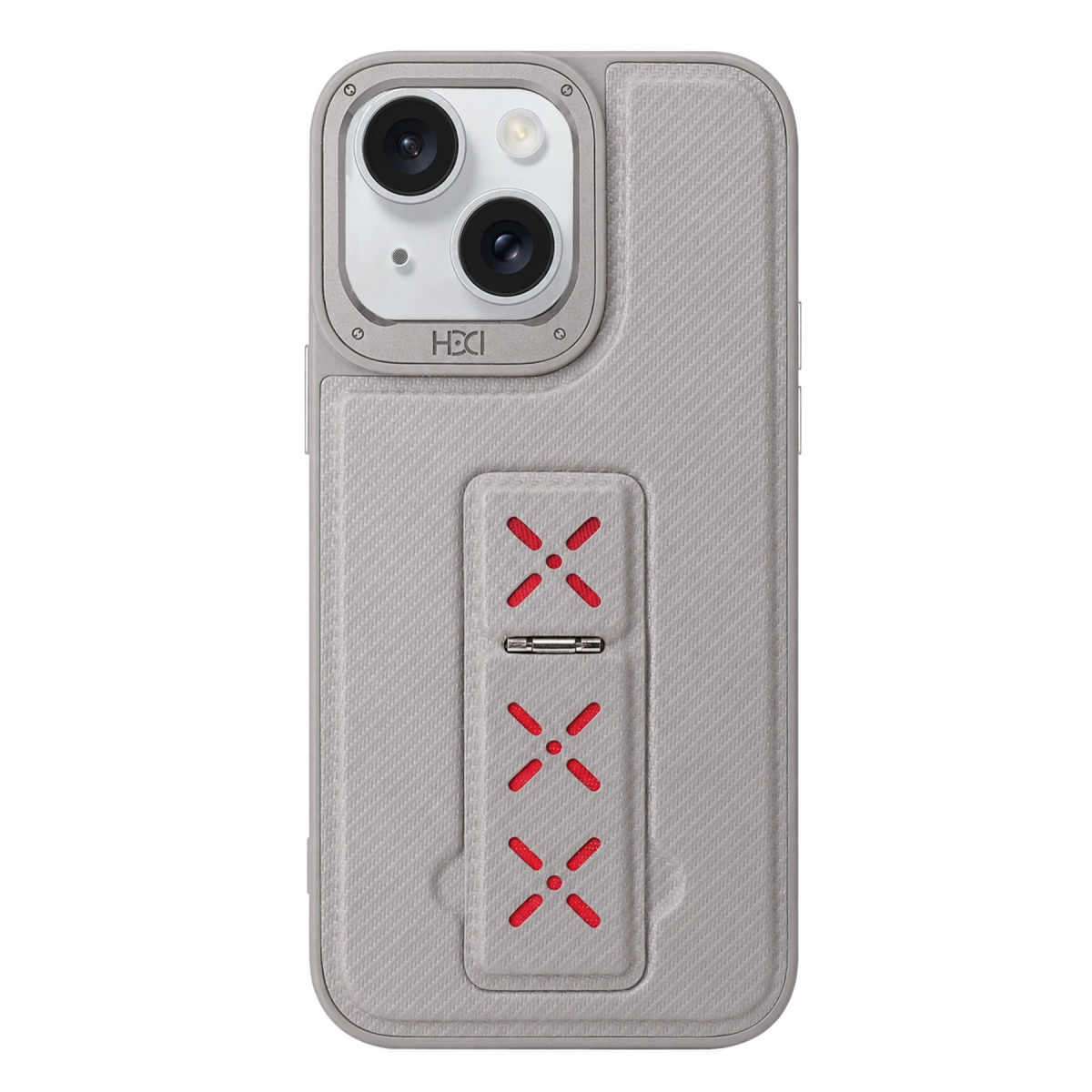 HDD Apple iPhone 15 HBC-248 Lima Standlı Kapak - Natural Grey