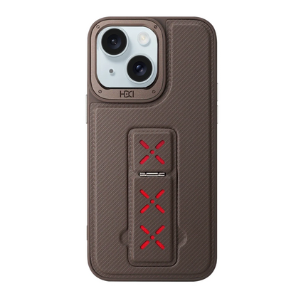 HDD Apple iPhone 15 HBC-248 Lima Standlı Kapak - Kahverengi