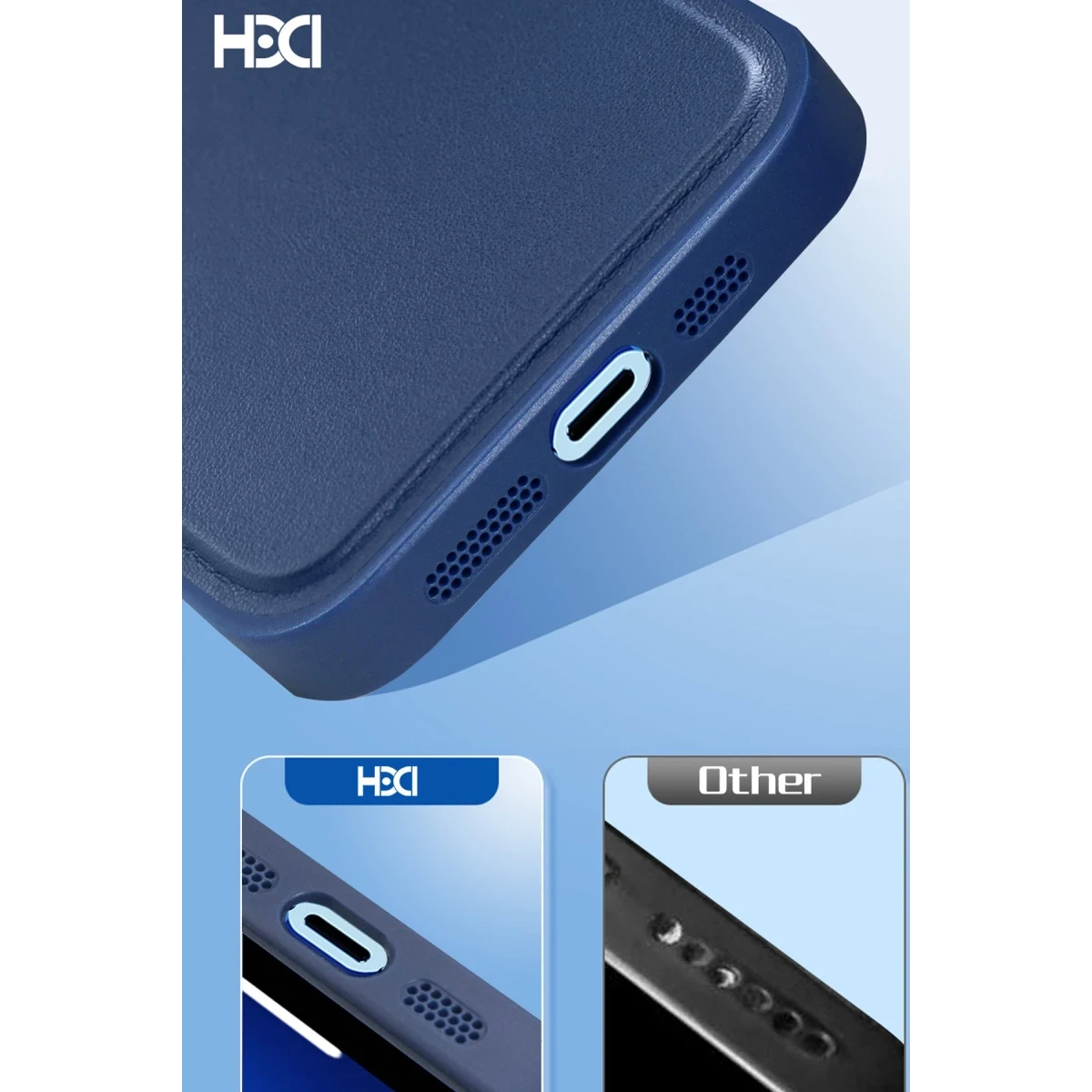 HDD Apple iPhone 15 Pro HBC-228 Havana Magnet Kartvizitli Kapak - Lacivert