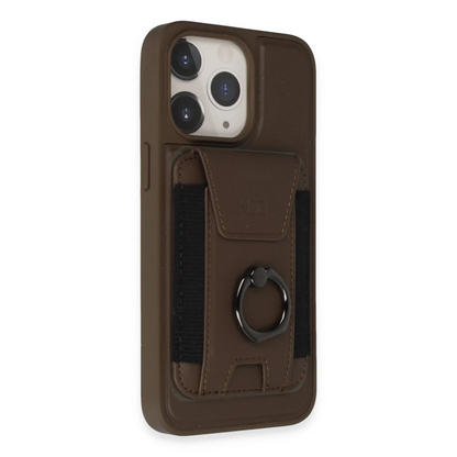 HDD Apple iPhone 15 Pro HBC-228 Havana Magnet Kartvizitli Kapak - Titan Gri