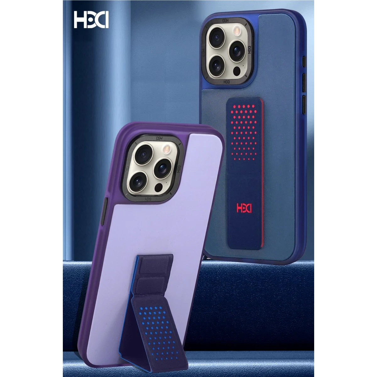 HDD Apple iPhone 15 Pro HBC-239 Colombo Standlı Kapak - Kahverengi