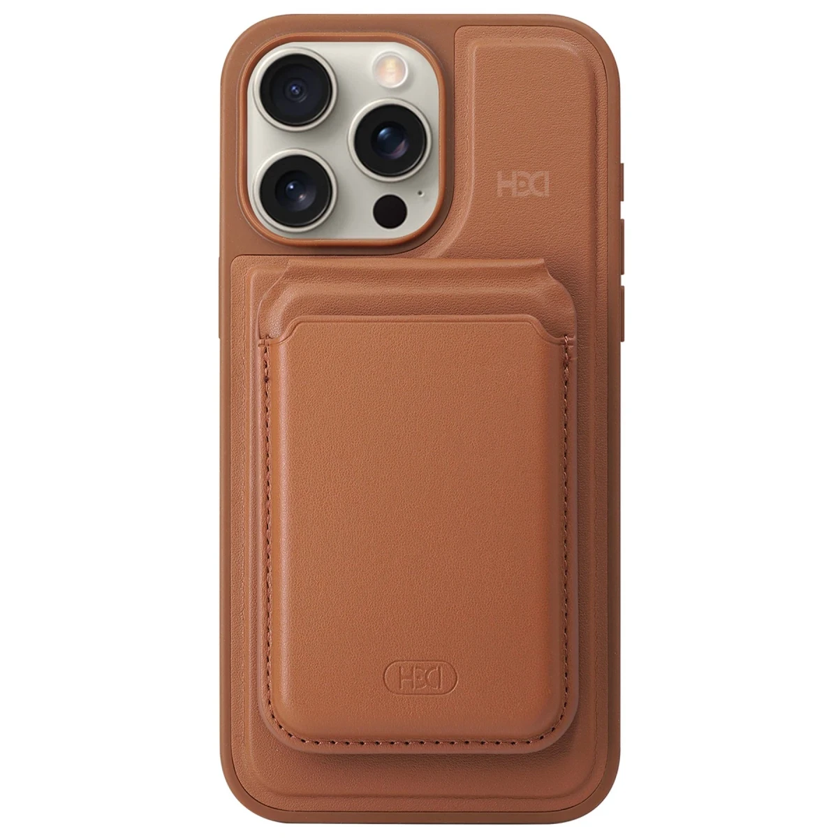 HDD Apple iPhone 15 Pro HBC-247 Atina Kartvizitli Kapak - Kahverengi
