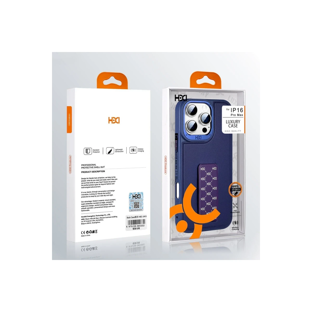 HDD Apple iPhone 15 Pro HBC-265 Madrid Magsafe Standlı Kapak - Natural Grey
