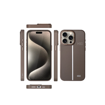 HDD Apple iPhone 15 Pro Kılıf HBC-155 Lizbon Kapak - Gri