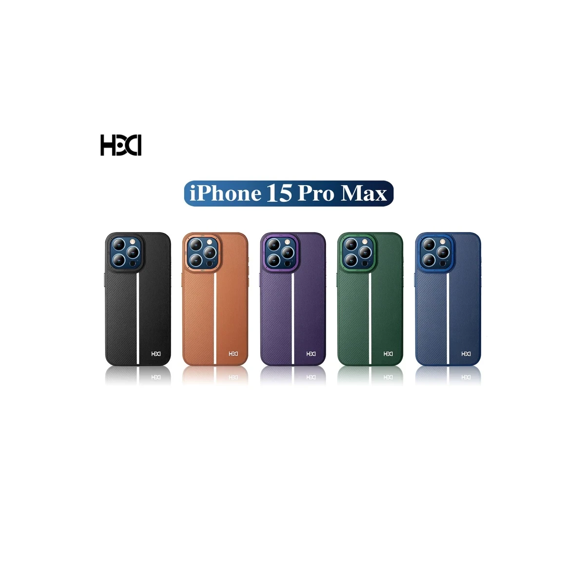 HDD Apple iPhone 15 Pro Kılıf HBC-155 Lizbon Kapak - Lacivert