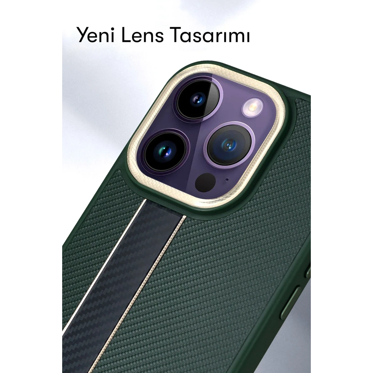 HDD Apple iPhone 15 Pro Kılıf HBC-163 Times Kapak - Koyu Yeşil