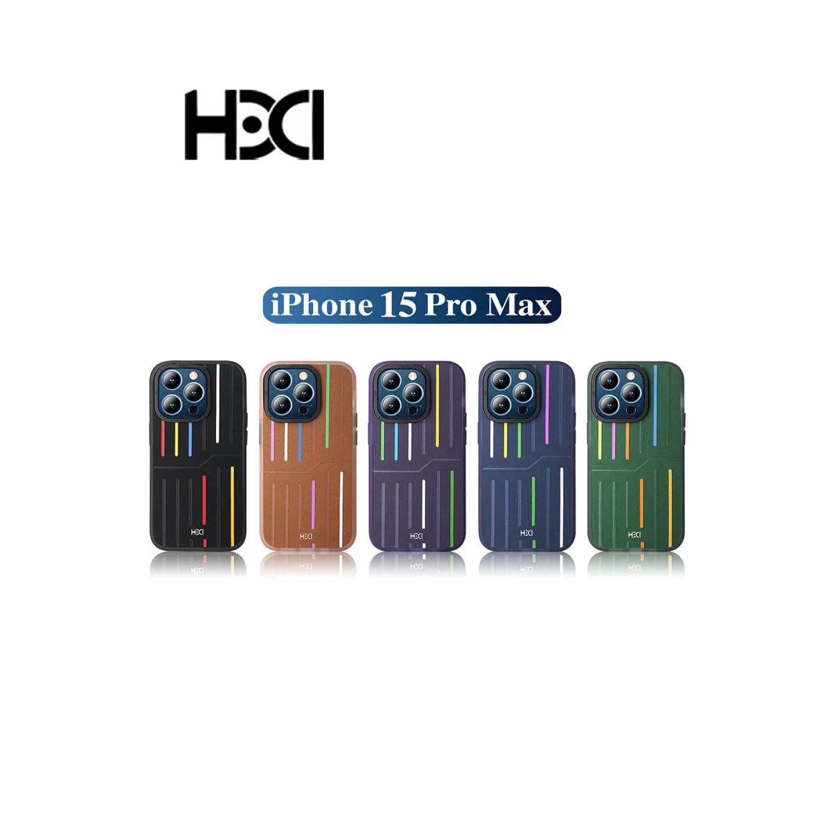 HDD Apple iPhone 15 Pro Kılıf HBC-221 Roma Kapak - Kahverengi