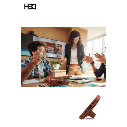 HDD Apple iPhone 15 Pro Kılıf HD Deri Kartvizitli Kapak - Siyah