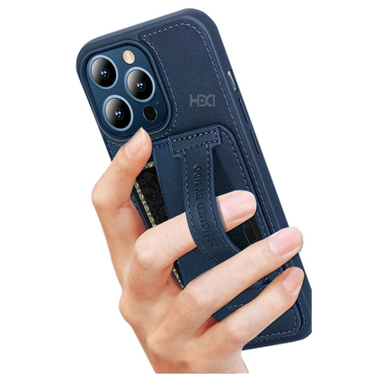 HDD Apple iPhone 15 Pro Kılıf HD Deri Kartvizitli Kapak - Siyah