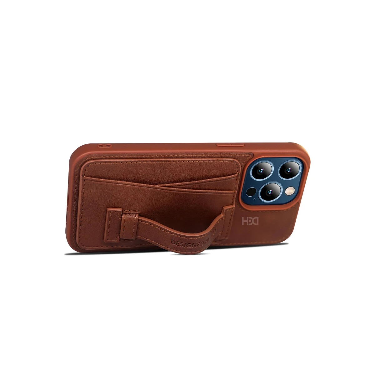 HDD Apple iPhone 15 Pro Kılıf HD Deri Kartvizitli Kapak - Siyah