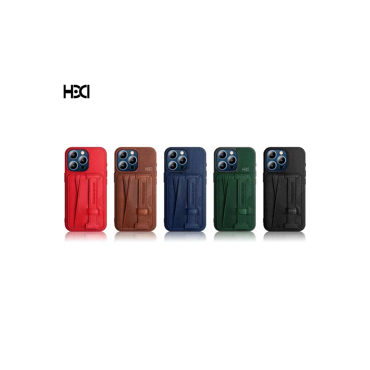 HDD Apple iPhone 15 Pro Kılıf HD Deri Kartvizitli Kapak - Siyah