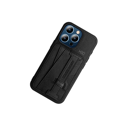 HDD Apple iPhone 15 Pro Kılıf HD Deri Kartvizitli Kapak - Siyah