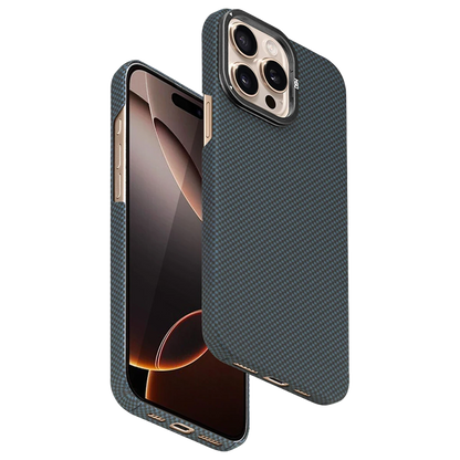 HDD Apple iPhone 15 Pro Max Blaze 1000D Kevlar Magsafe Kılıf - Mavi