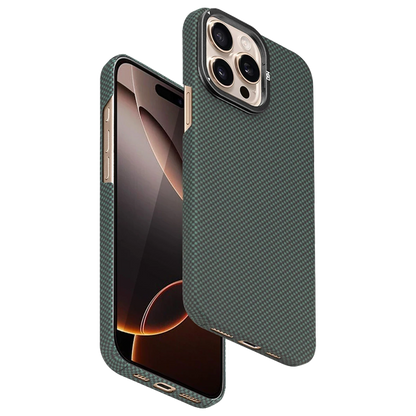 HDD Apple iPhone 15 Pro Max Blaze 1000D Kevlar Magsafe Kılıf - Yeşil
